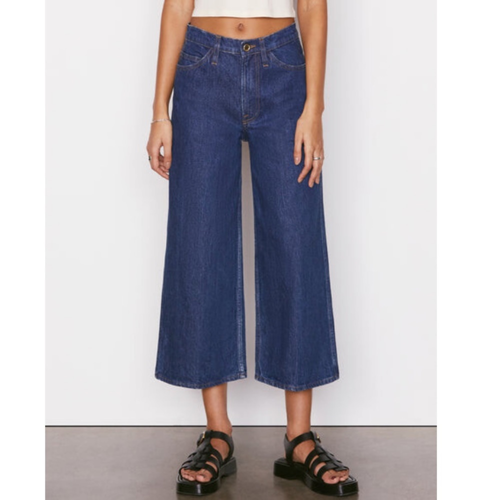 FRAME Le Italien Wide Leg Crop Jeans - Picture 2 of 11